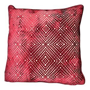 425 South Los Angeles Pillow Accent Throw Burgundy Red Geo Textured Velvet Luxe